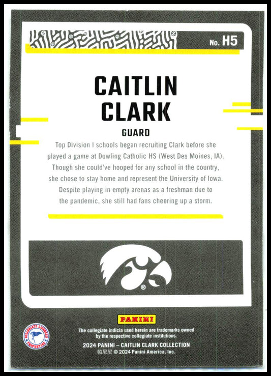 2024 Panini Caitlin Clark Collection Highlights #H5 Caitlin Clark Iowa Hawkeyes