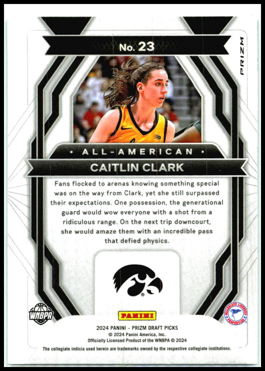 2024 Panini Prizm Draft Picks All-American Prizms Green #23 Caitlin Clark Fever