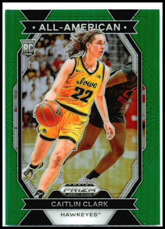 2024 Panini Prizm Draft Picks All-American Prizms Green #23 Caitlin Clark Fever
