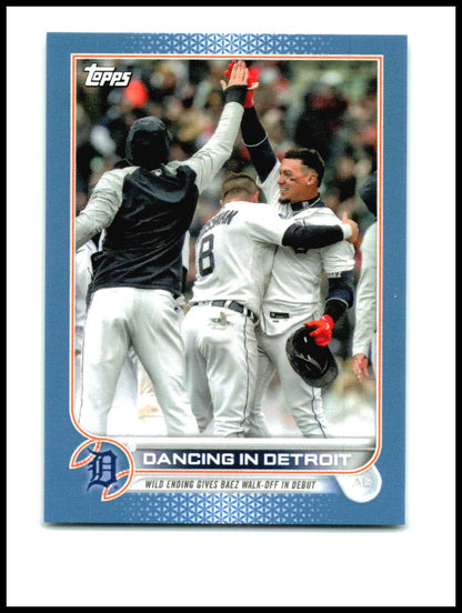 2022 Topps Update Mini Light Blue #/10 #US238 Dancing In Detroit Detroit Tigers