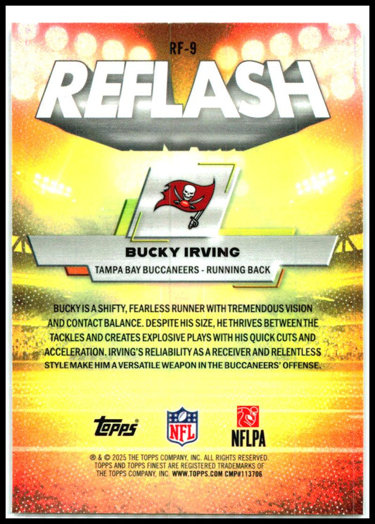 2025 Finest Reflash #RF-9 Bucky Irving Tampa Bay Buccaneers