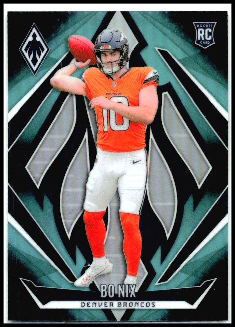 2024 Panini Phoenix Teal Fade #159 Bo Nix Rookie #/72 Denver Broncos