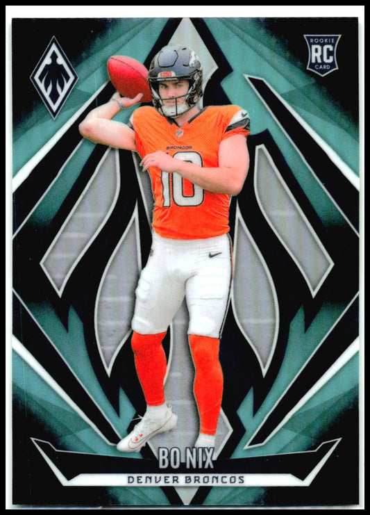 2024 Panini Phoenix Teal Fade #159 Bo Nix Rookie #/72 Denver Broncos