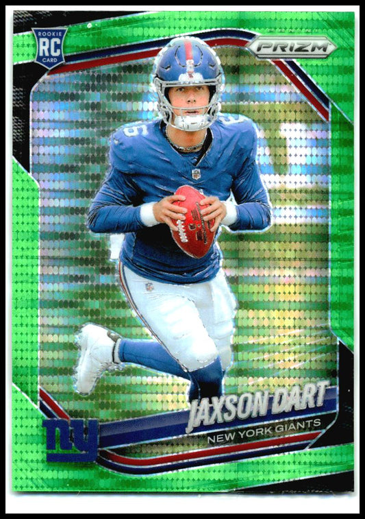 2025 Panini Prizm Neon Green Pulsar #332 Jaxson Dart New York Giants