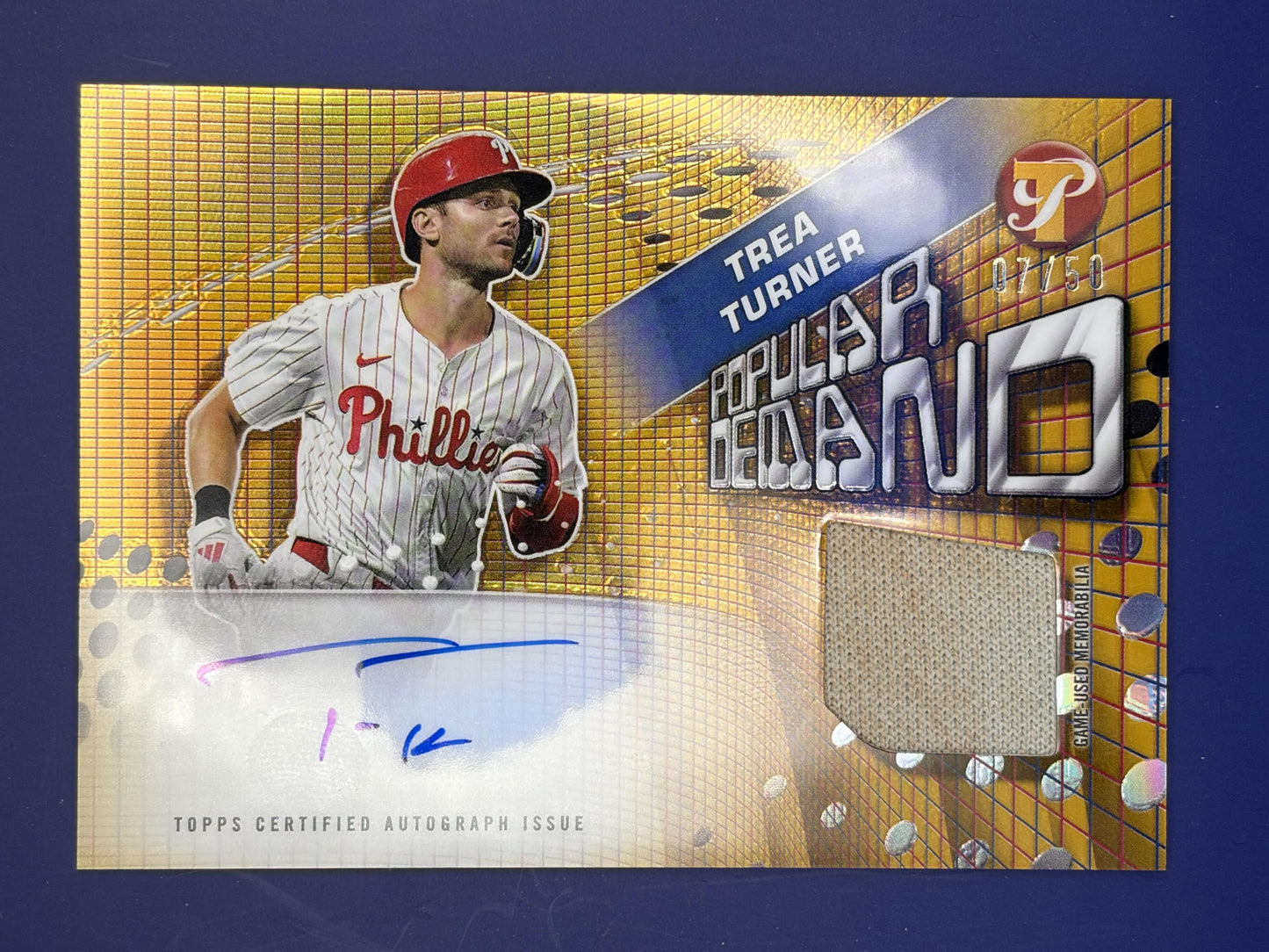 2025 Topps Pristine Popular Demand Gold #/50 #PPDAR-TT Trea Turner
