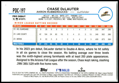 2024 Topps Pro Debut Gold Foil #PD-197 Chase DeLauter #/50