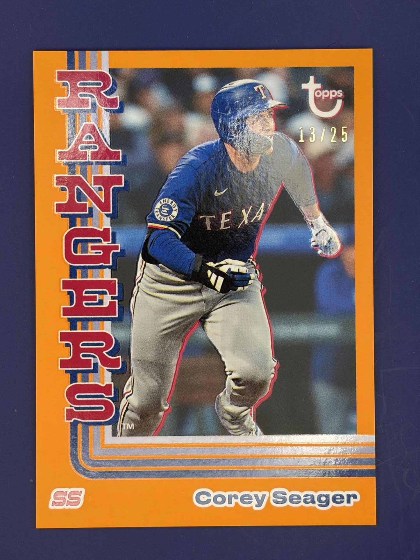 2024 Topps Brooklyn Collection Orange #36 Corey Seager #/25 Texas Rangers