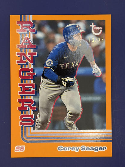 2024 Topps Brooklyn Collection Orange #36 Corey Seager #/25 Texas Rangers