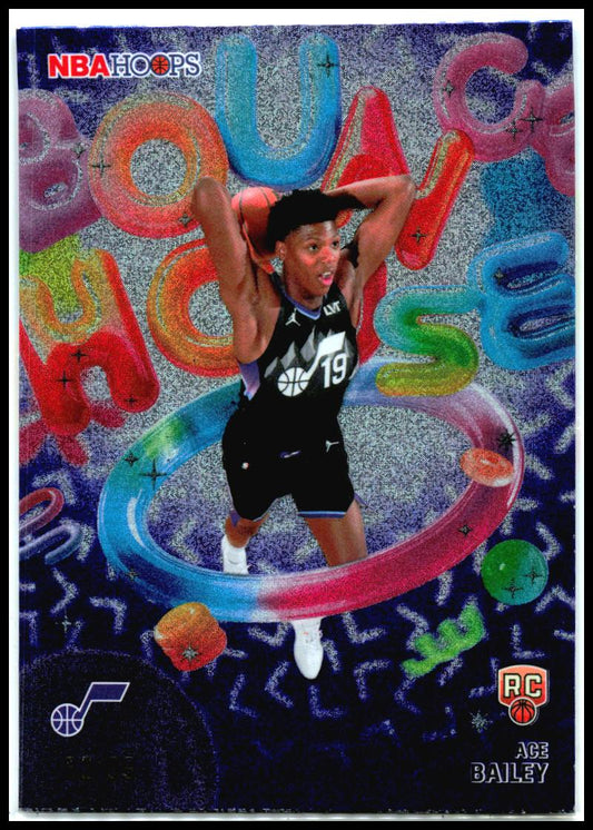 2025-26 Hoops Bounce House Pixel Burst Purple #/99 #BH-20 Ace Bailey Rookie Jazz