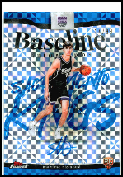 2025-26 Finest Baseline Blue X-Fractor #BA-MR Maxime Raynaud Auto Kings