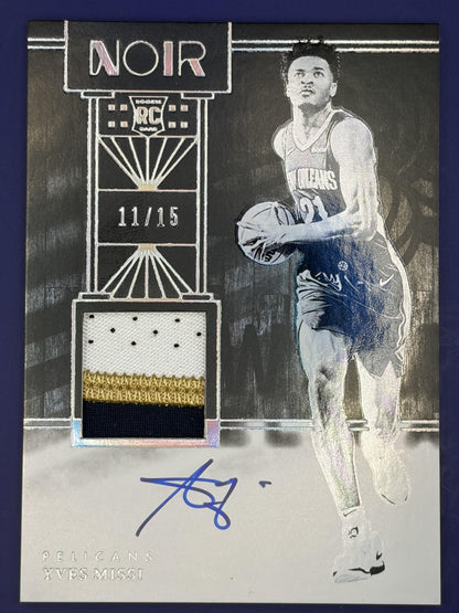 2024-25 Noir Auto Relic #/15 #305 Yves Missi Auto