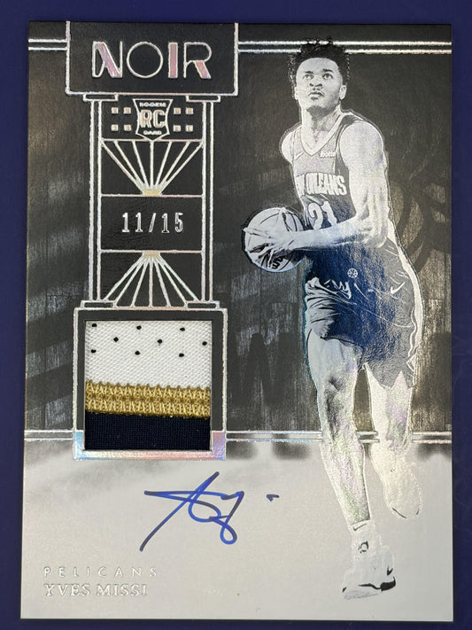 2024-25 Noir Auto Relic #/15 #305 Yves Missi Auto