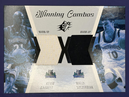 2003-04 SPx Winning Materials Combos #WC-9 Kevin Garnett / Wally Szczebiak
