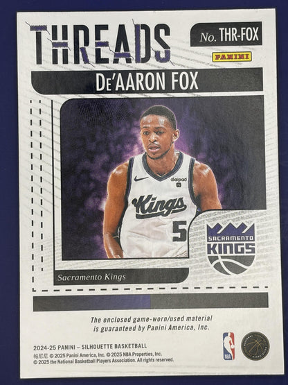 2024-25 Silhouette Threads #THR-FOX De'Aaron Fox Kings