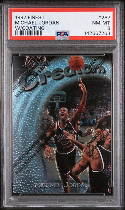 1997 Finest W/Coating #287 Michael Jordan