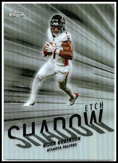 2025 Topps Chrome Shadow Etch #SE-12 Bijan Robinson Atlanta Falcons