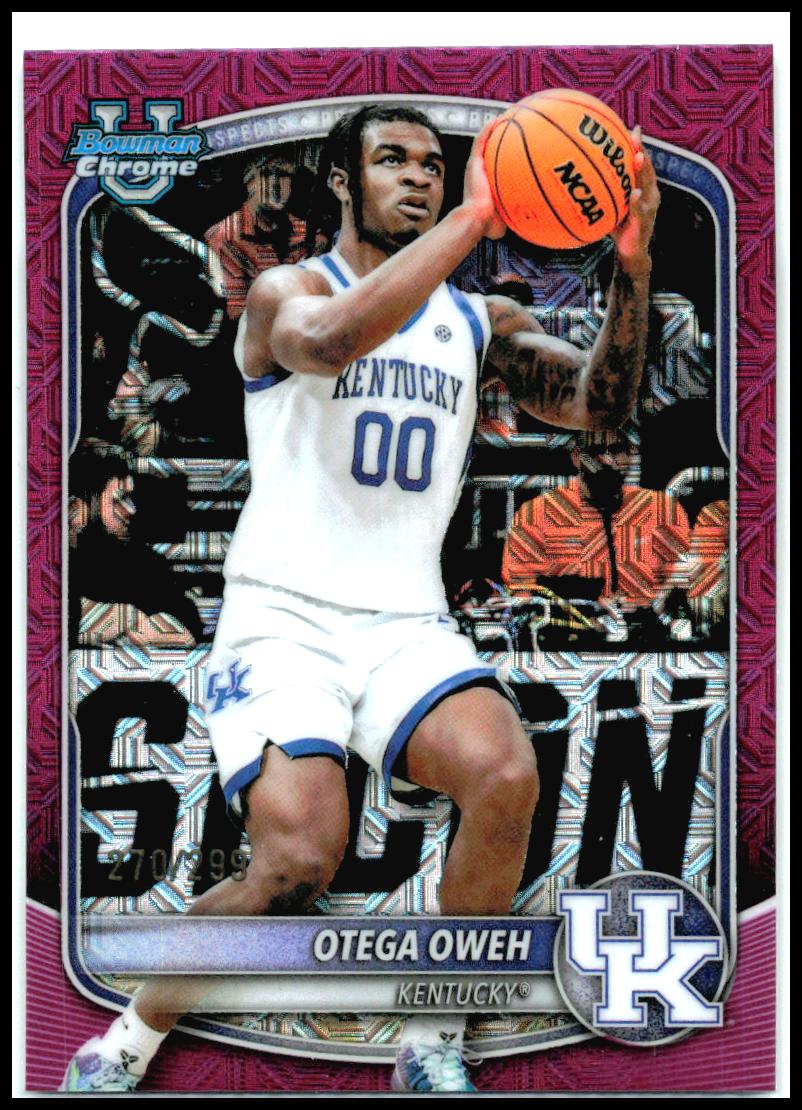 2025-26 Bowman Chrome Fuchsia Mojo Refractor #BCP-98 Otega Oweh Kentucky