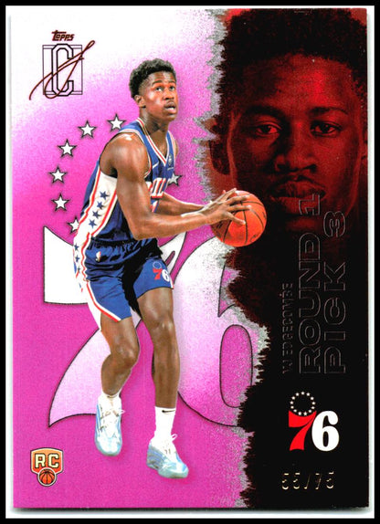 2025-26 Topps Signature Class Pink #147 VJ Edgecombe Rookie 76ers