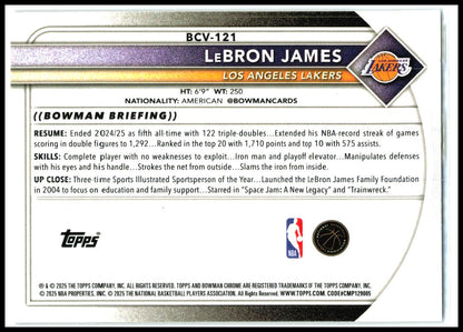 2025-26 Bowman Chrome Burgundy Mojo Refractors #BCV-121 LeBron James Lakers