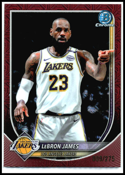 2025-26 Bowman Chrome Burgundy Mojo Refractors #BCV-121 LeBron James Lakers