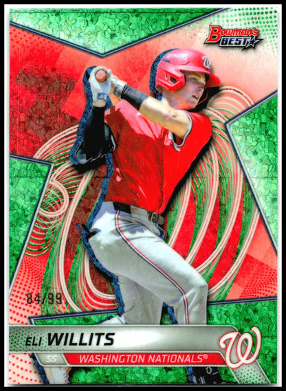 2025 Bowman's Best Green Mini-Diamond Refractors #TP-20 Eli Willits Nationals