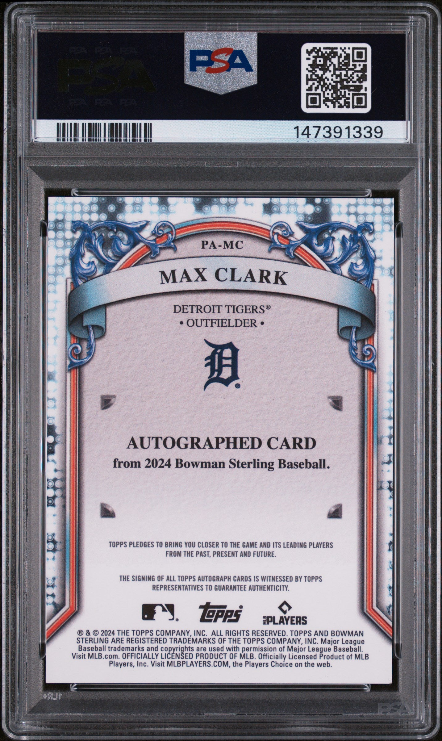 2024 Bowman Sterling Auto Wave Refractor #PAMC Max Clark