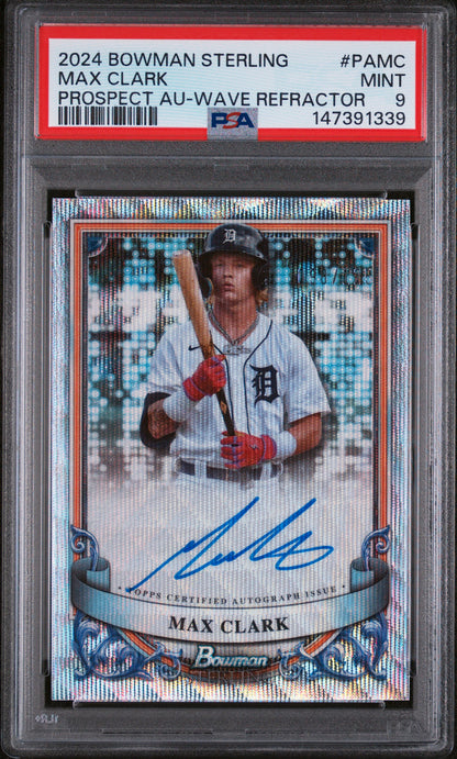 2024 Bowman Sterling Auto Wave Refractor #PAMC Max Clark