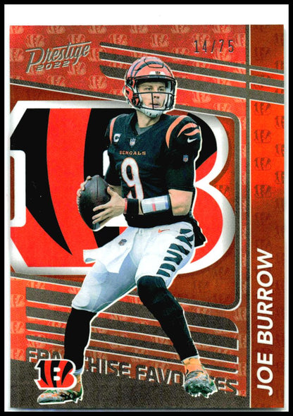 2022 Panini Prestige Franchise Favorites Orange #FF-5 Joe Burrow Bengals