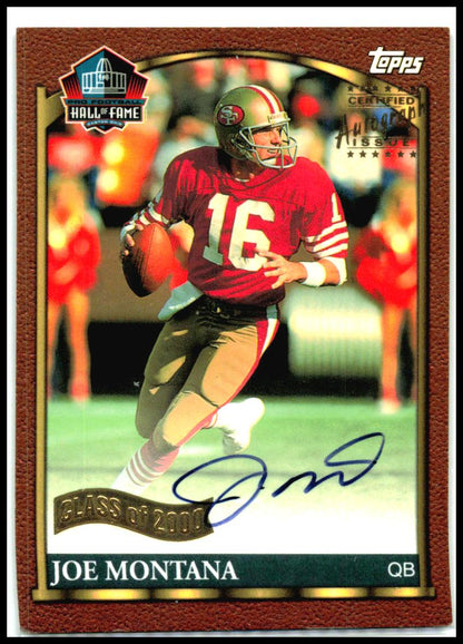 2000 Topps Hall of Fame Autographs #HOF1 Joe Montana Auto San Francisco 49ers