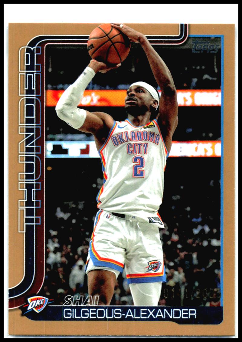 2025-26 Topps Gold #115 Shai Gilgeous-Alexander #/2025 Oklahoma City Thunder