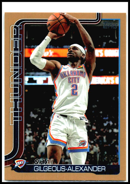 2025-26 Topps Gold #115 Shai Gilgeous-Alexander #/2025 Oklahoma City Thunder
