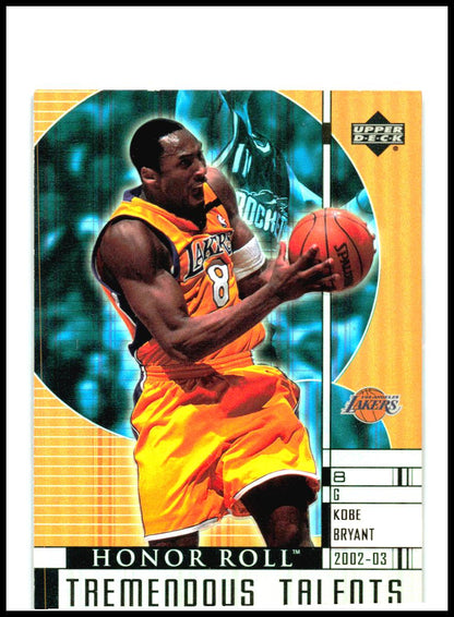2002-03 Upper Deck Honor Roll Tremendous Talents #TT3 Kobe Bryant Lakers