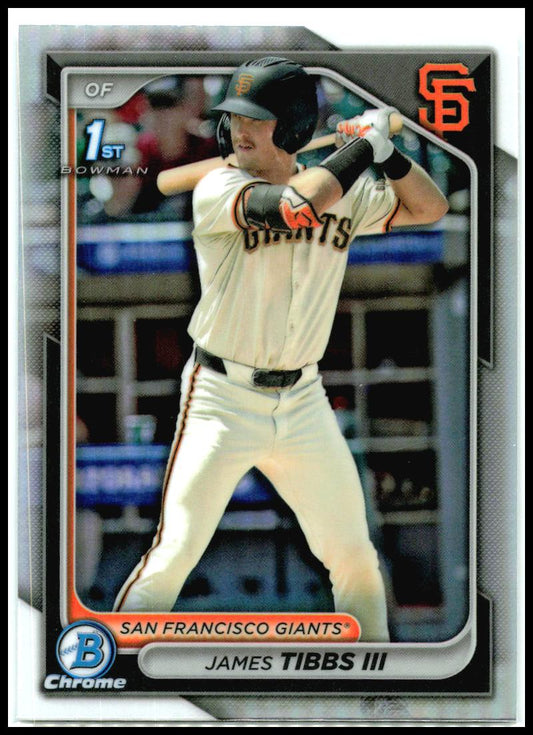 2024 Bowman Draft Chrome Refractor #BDC-40 James Tibbs III San Francisco Giants