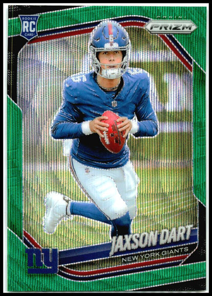 2025 Panini Prizm Green Wave #332 Jaxson Dart New York Giants