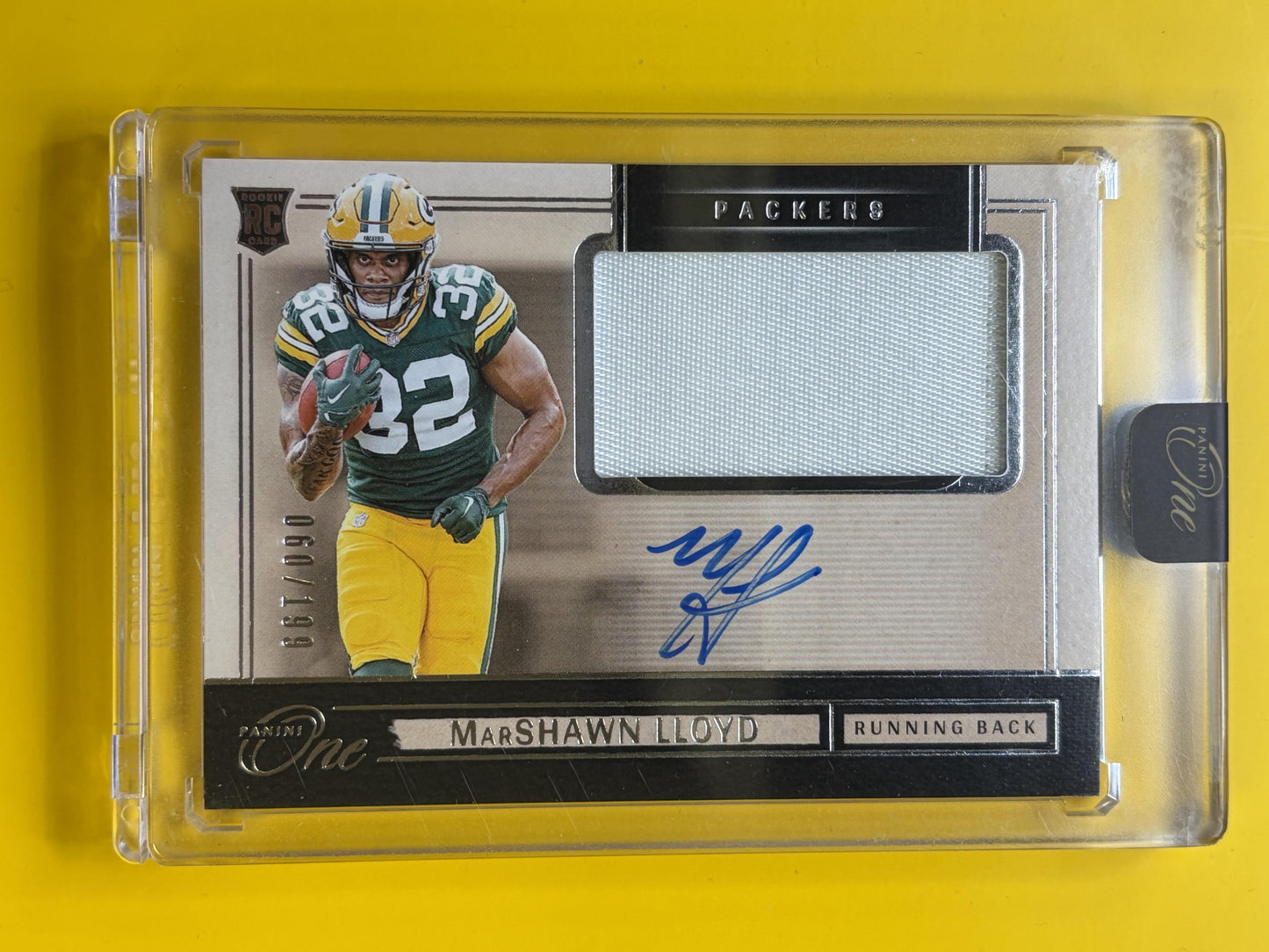 2024 Panini One Auto Relic #/199 #23 Marshawn Lloyd