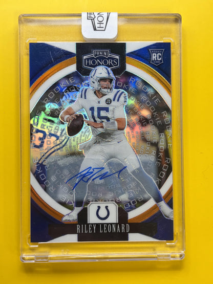 2025 Panini Honors Signatures Orange #43 Riley Leonard Auto Colts