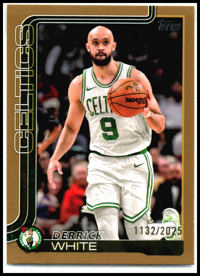 2025-26 Topps Gold #6 Derrick White #/2025 Boston Celtics
