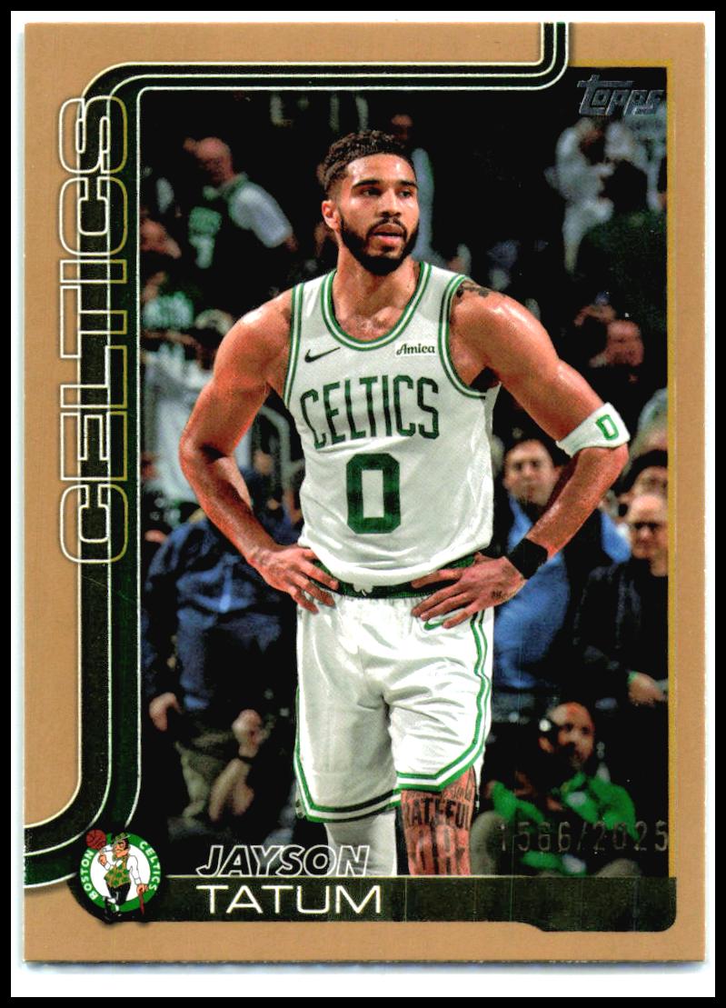 2025-26 Topps Gold #1 Jayson Tatum #/2025 Boston Celtics