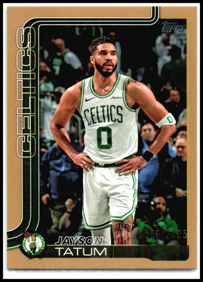 2025-26 Topps Gold #1 Jayson Tatum #/2025 Boston Celtics