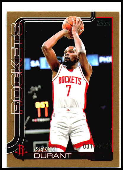 2025-26 Topps Gold #157 Kevin Durant #/2025 Houston Rockets