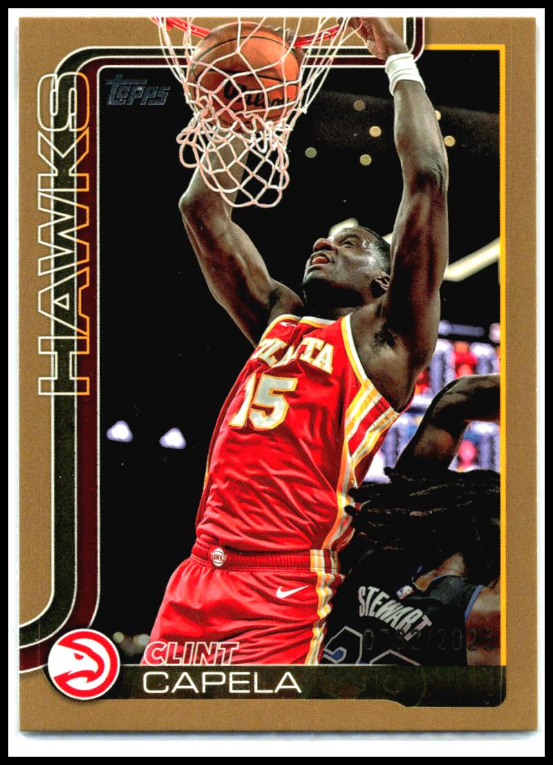2025-26 Topps Gold #63 Clint Capela #/2025 Atlanta Hawks
