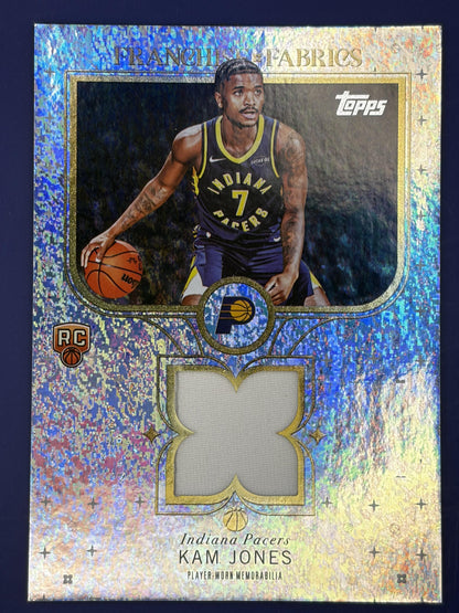 2025-26 Topps Franchise Fabrics Holofoil #FF-KO Kam Jones Indiana Pacers