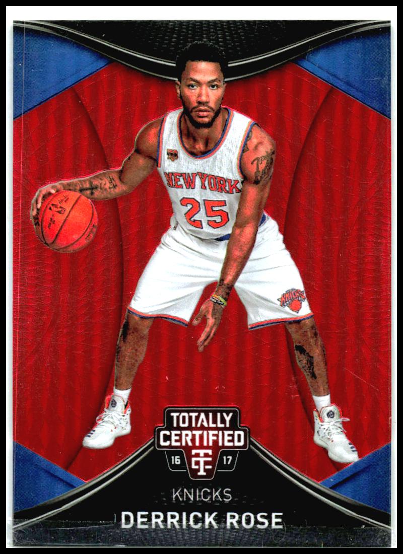 2016-17 Panini Totally Certified Red #39 Derrick Rose #/199 New York Knicks