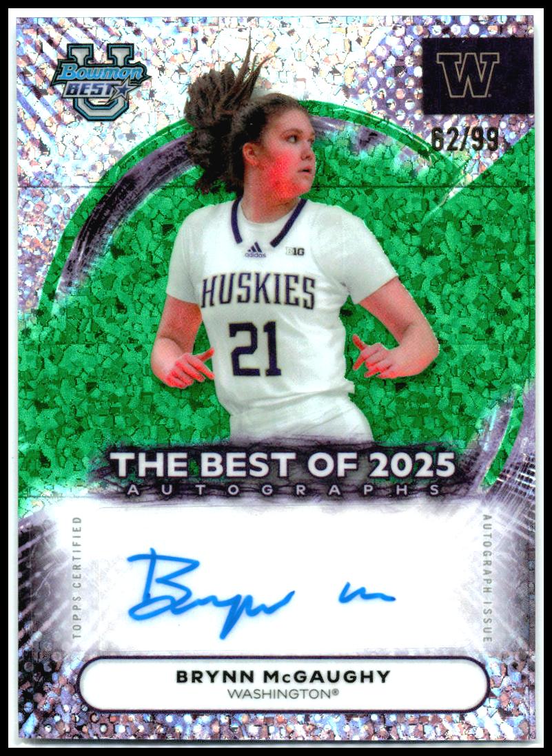 2025-26 Bowman U Best Green Mini Diamond Auto #/99 #BA-BM Brynn McGaughy
