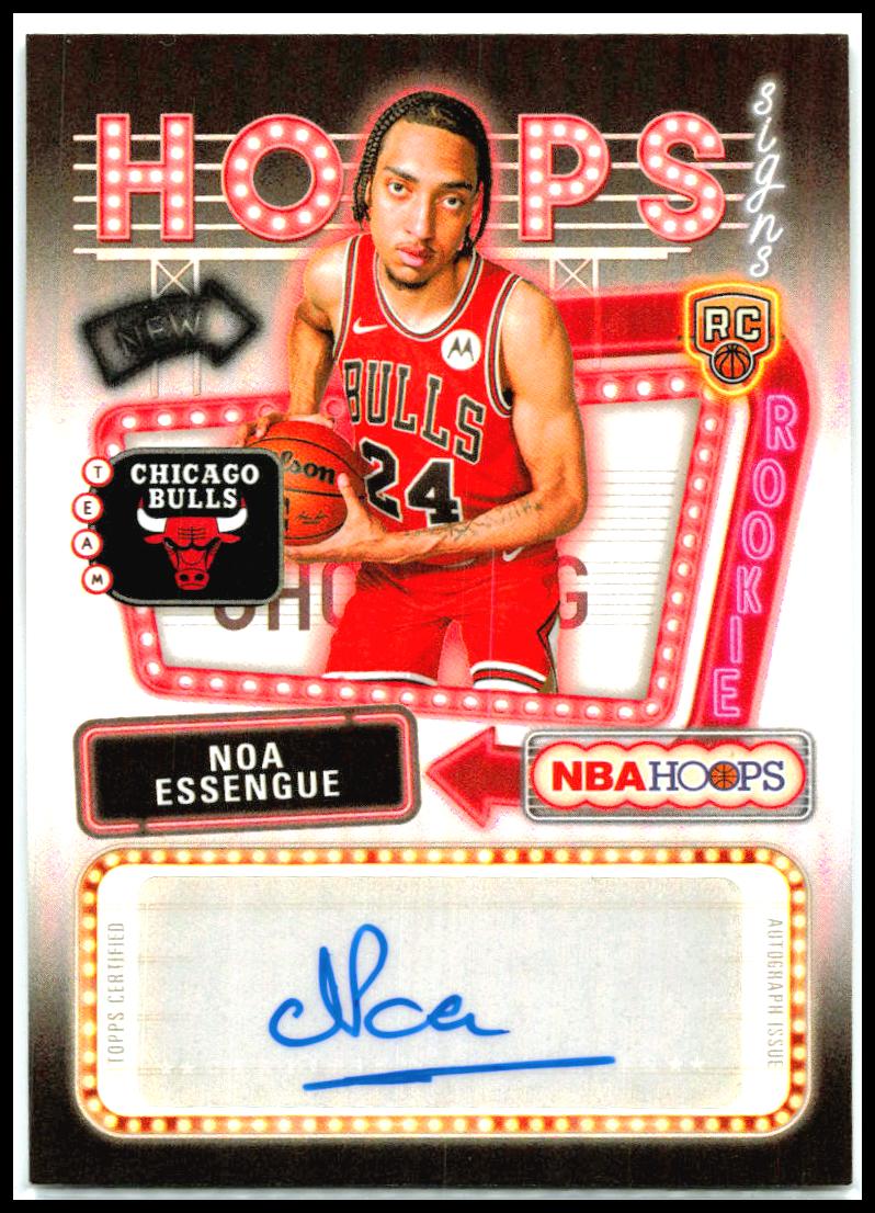 2025-26 Hoops Hoops Rookie First Signs #HFS-NE Noa Essengue Auto Chicago Bulls