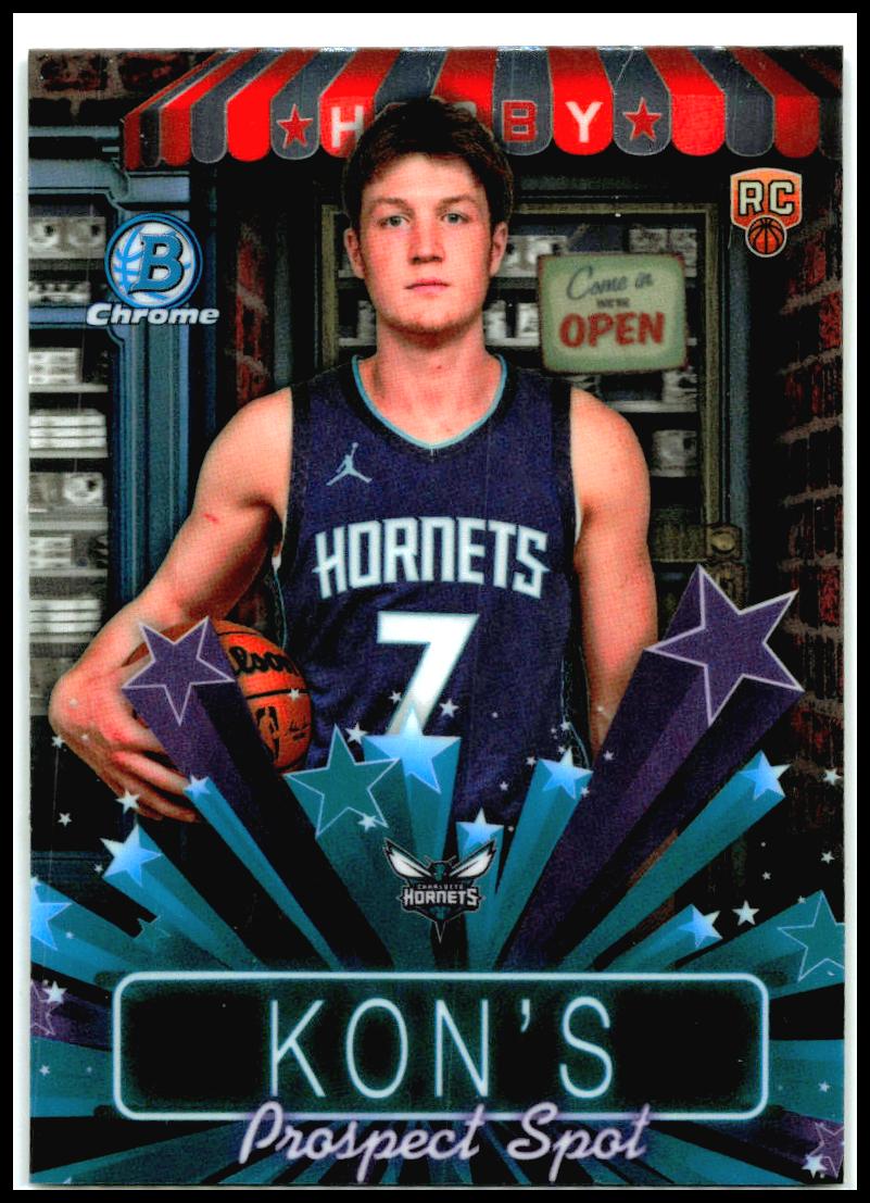 2025-26 Bowman Hobby Stars Refractor #HS-7 Kon Knueppel Charlotte Hornets