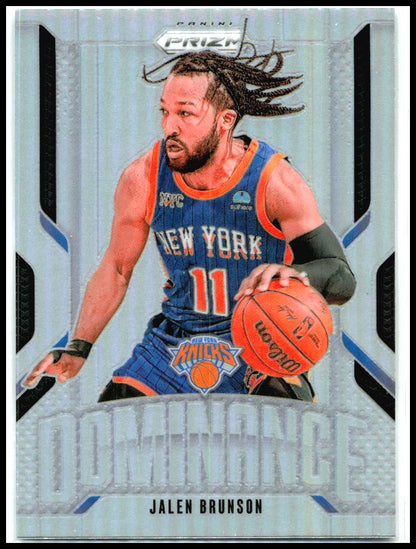 2024-25 Panini Prizm Dominance Prizms Silver #17 Jalen Brunson New York Knicks