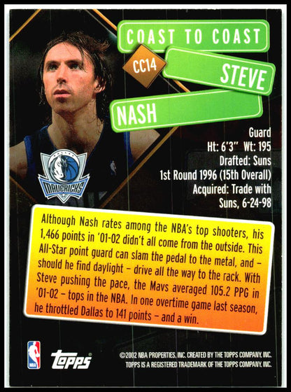 2002-03 Topps Coast to Coast #CC14 Steve Nash Dallas Mavericks