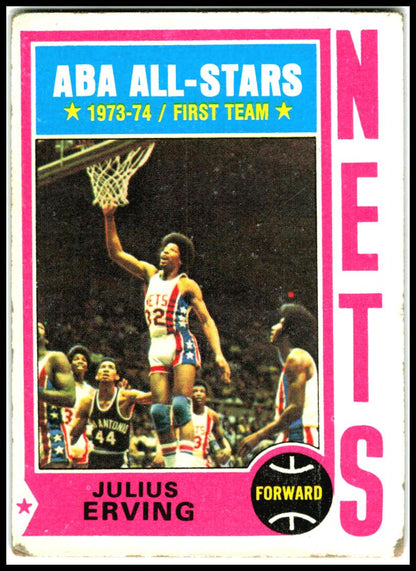 1974-75 Topps #200 Julius Erving New York Nets