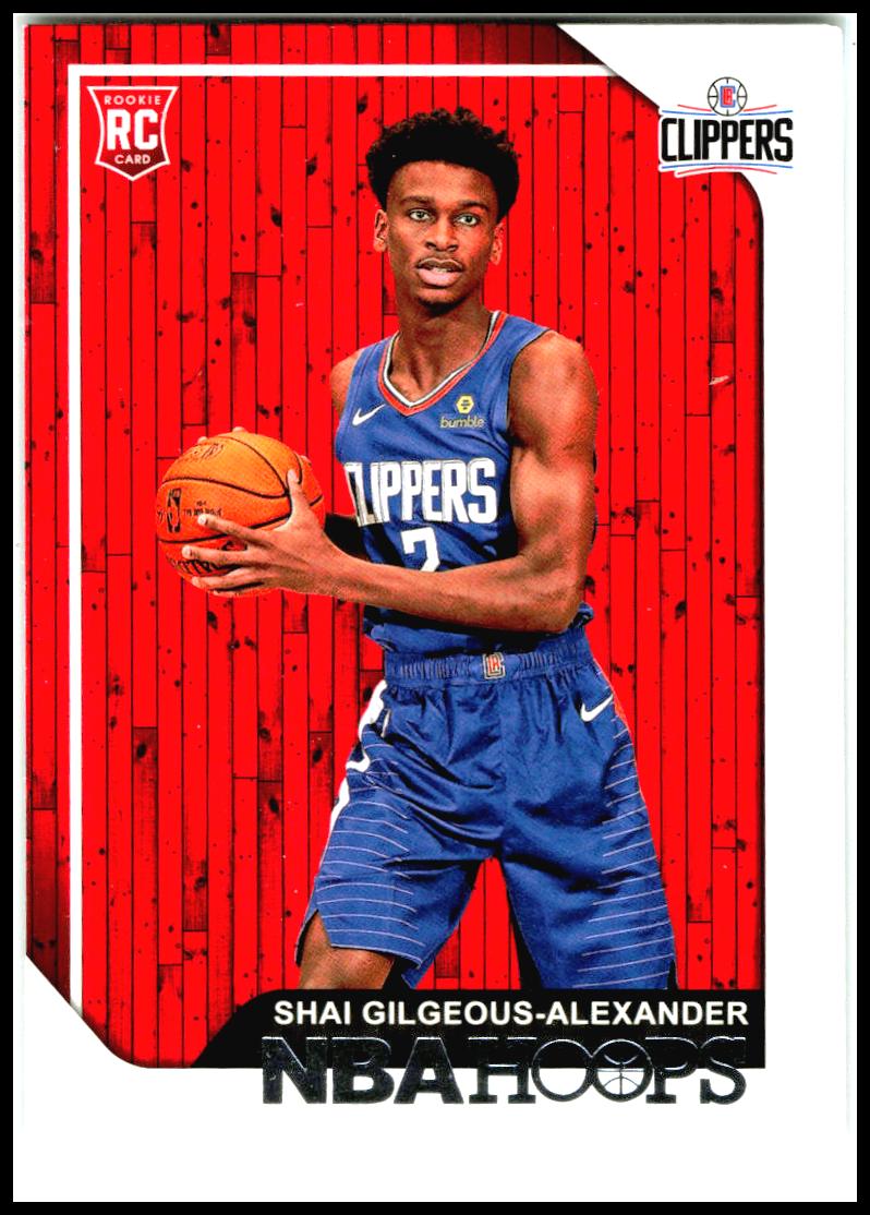 2018-19 Hoops #262 Shai Gilgeous-Alexander Rookie Los Angeles Clippers